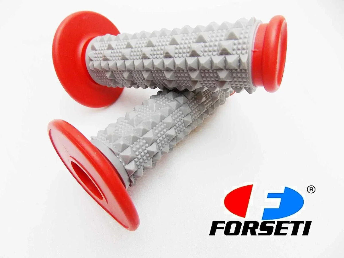 Red Grey Diamond Handlebar Grips Set for KTM 125 Forseti