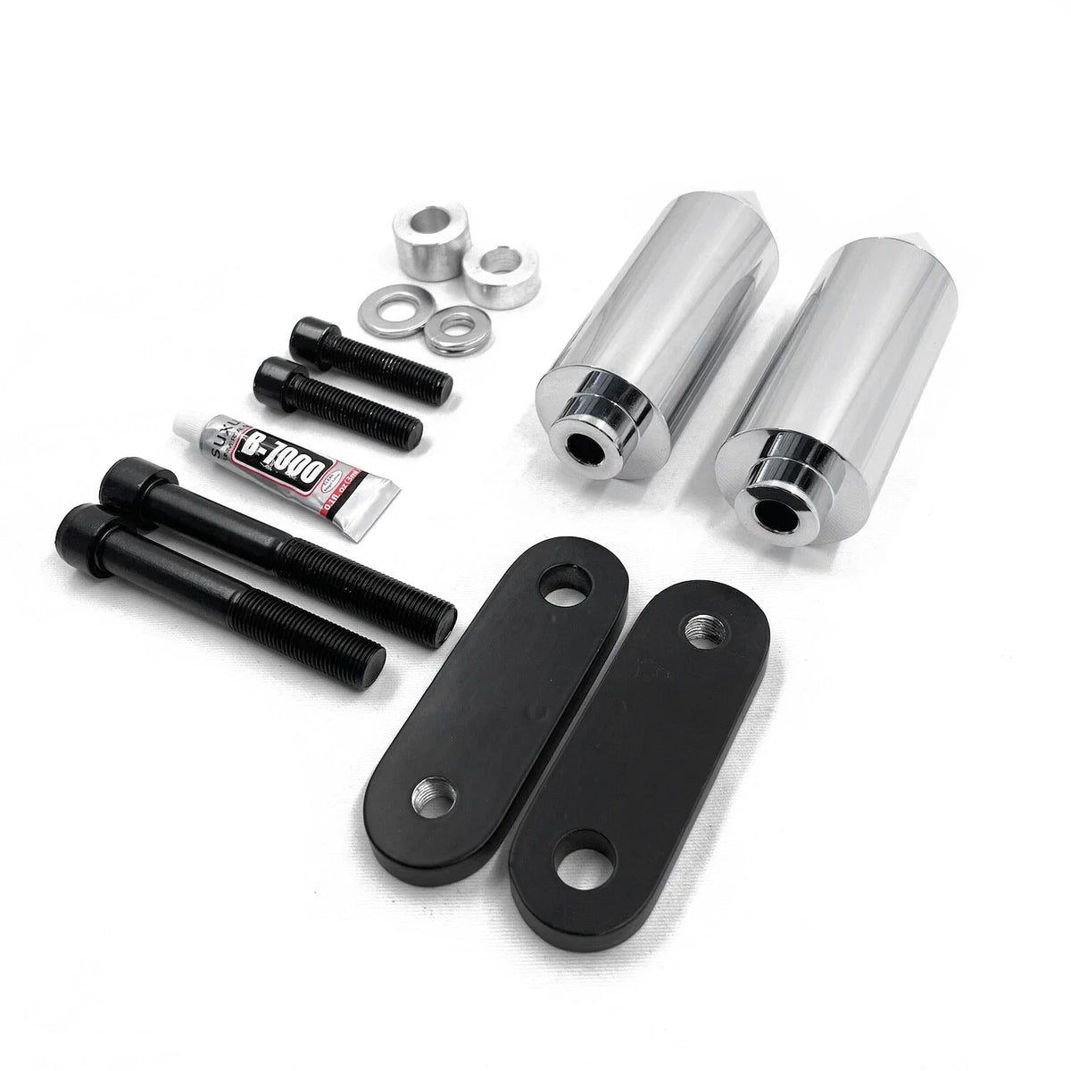 Crash Protector Frame Slider with Chrome Spikes for Honda CBR1000RR 2004-2005