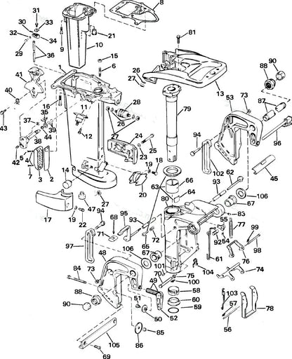 Rubber Upper Motor Mount for Johnson Evinrude OMC (Outboard)