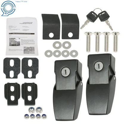 Hood Lock Latches Kit for JK JKU JL JLU JT Jeep Wrangler (2007-2023)