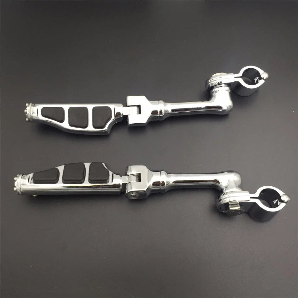 Flat End Foot Peg 1.5" Chrome for Honda Shadow GoldWing VTX1300 Valkyrie