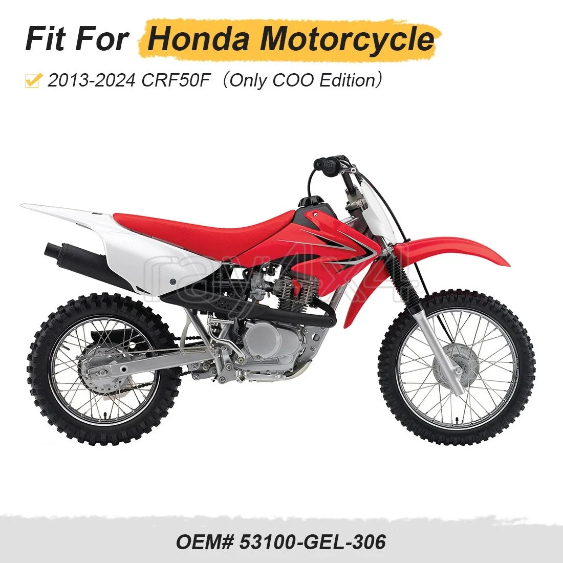 Black Handlebar 53100-GEL-306 for CRF50F (2013–2024) Honda