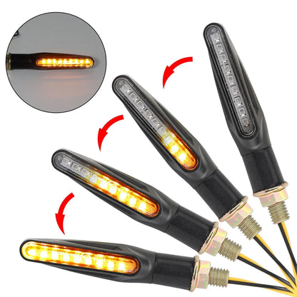 Motorcycle M10 Turn Signal Lights - 2X Indicator Blinkers for Chopper