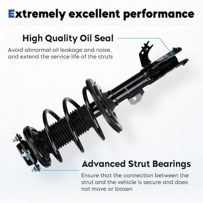 Coil Spring Assembly with Front Struts Pair for Toyota Camry 2012-2017
