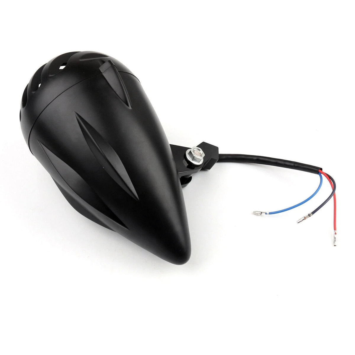 5.5" Bullet Headlight Lamp in Black for Bobber Chopper (Metric)