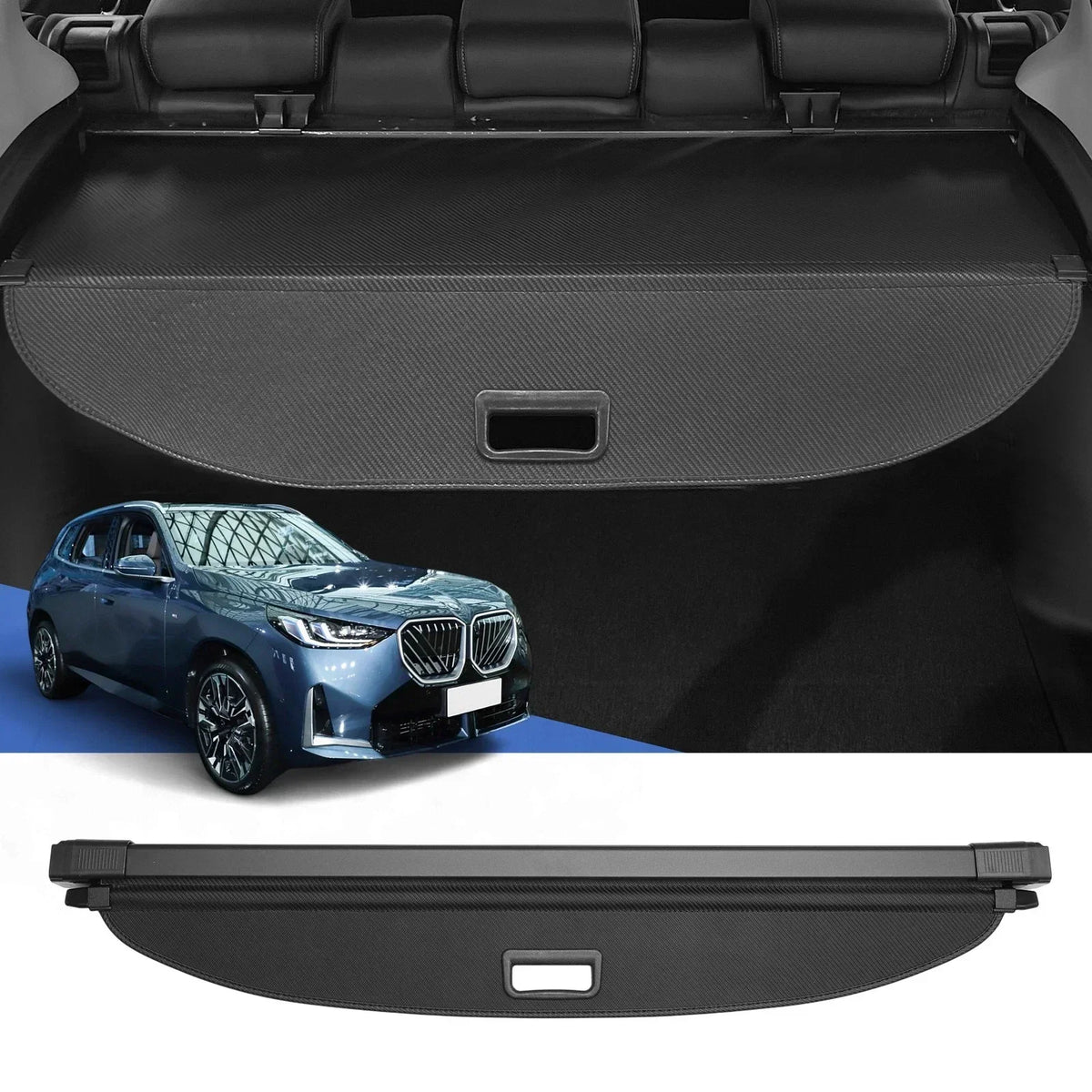 Cargo Cover Retractable Trunk Shade in Black for BMW X3 (2025-2026)