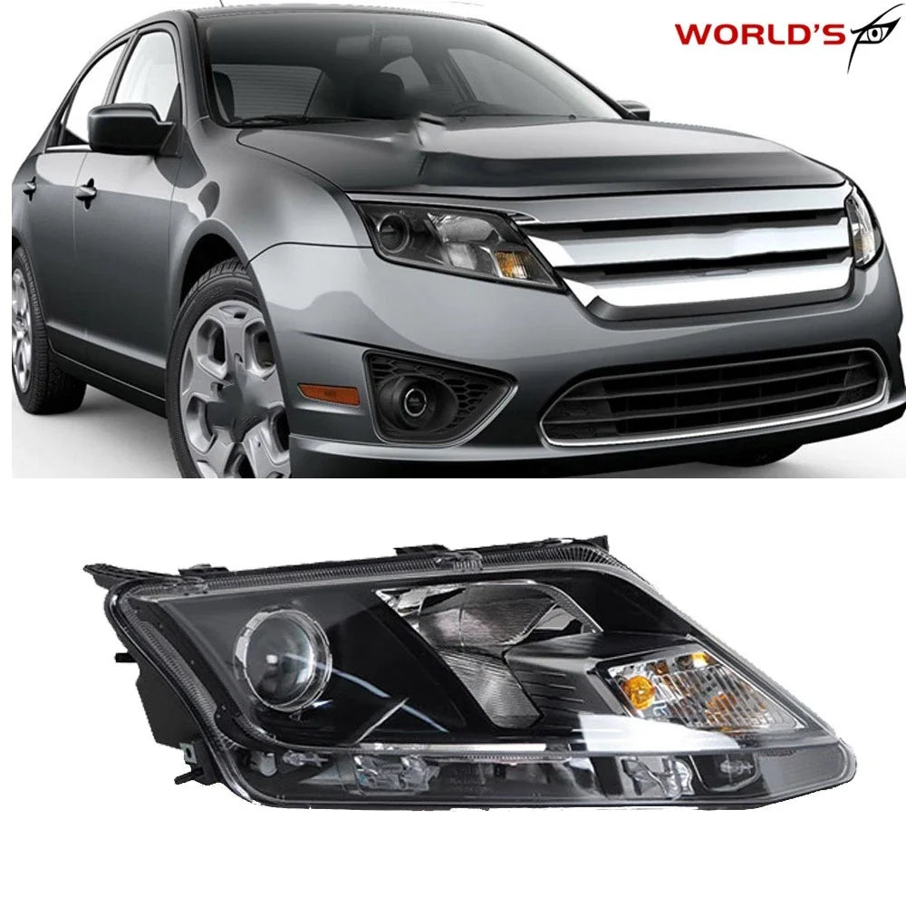 Right Factory Projector Headlight for Ford Fusion (2010–2012) Black Housing