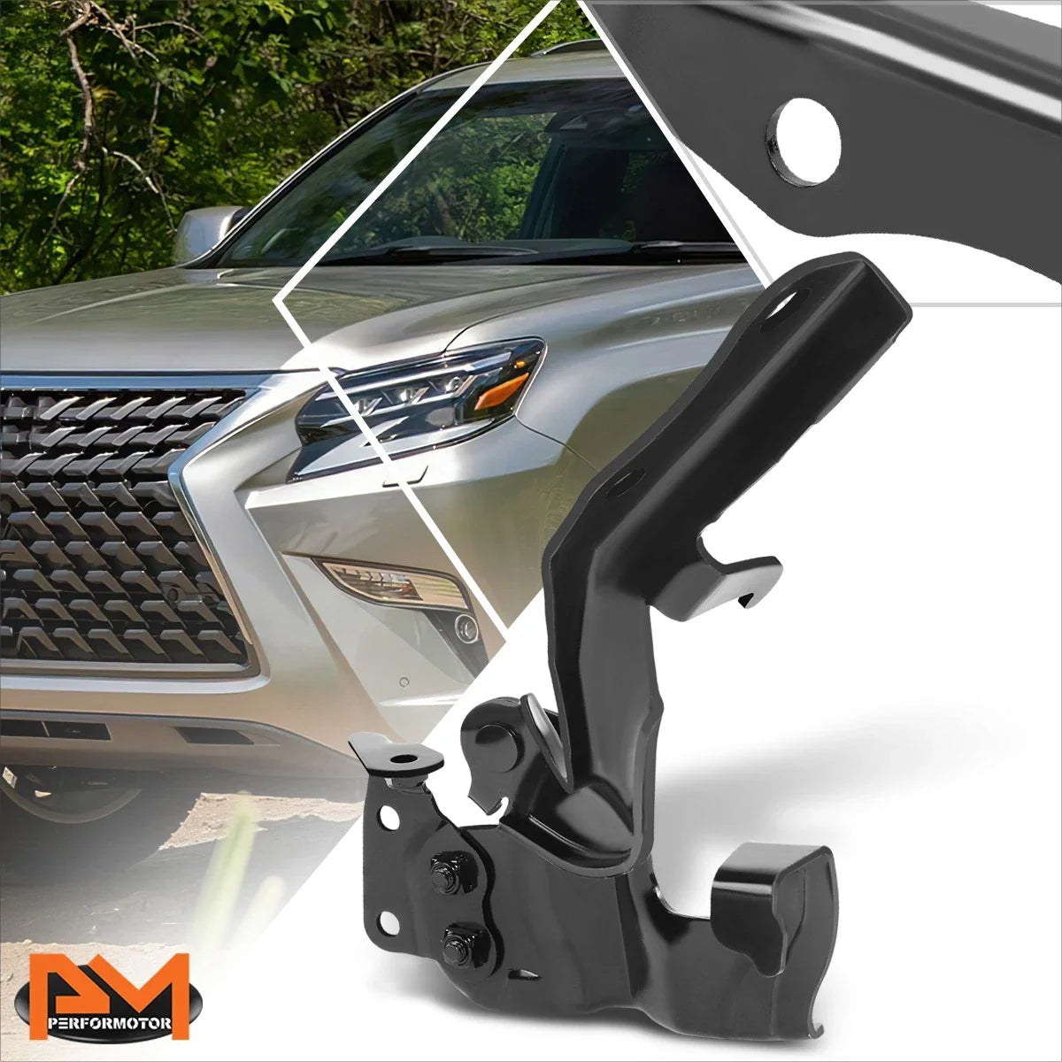 Hood Hinge Left Driver Side Steel for Lexus GX460 2010-2021