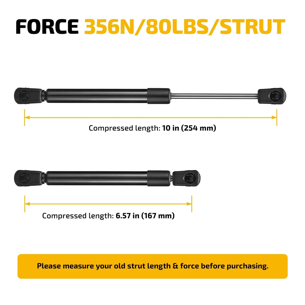 2X Gas Struts Lift Support Shock for Universal Tool Box (C16-15052)