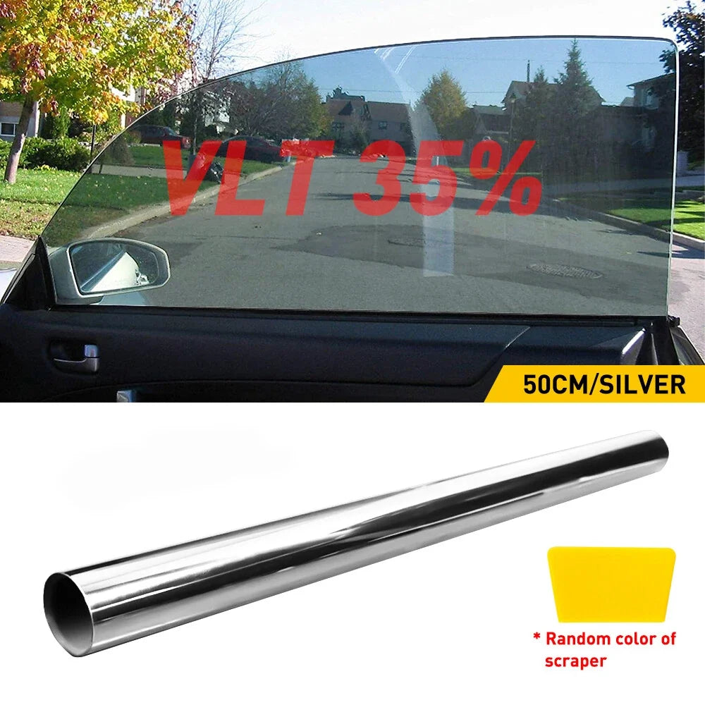 20" x 10FT Silver Chrome Tint Film for Car Home Office Glass