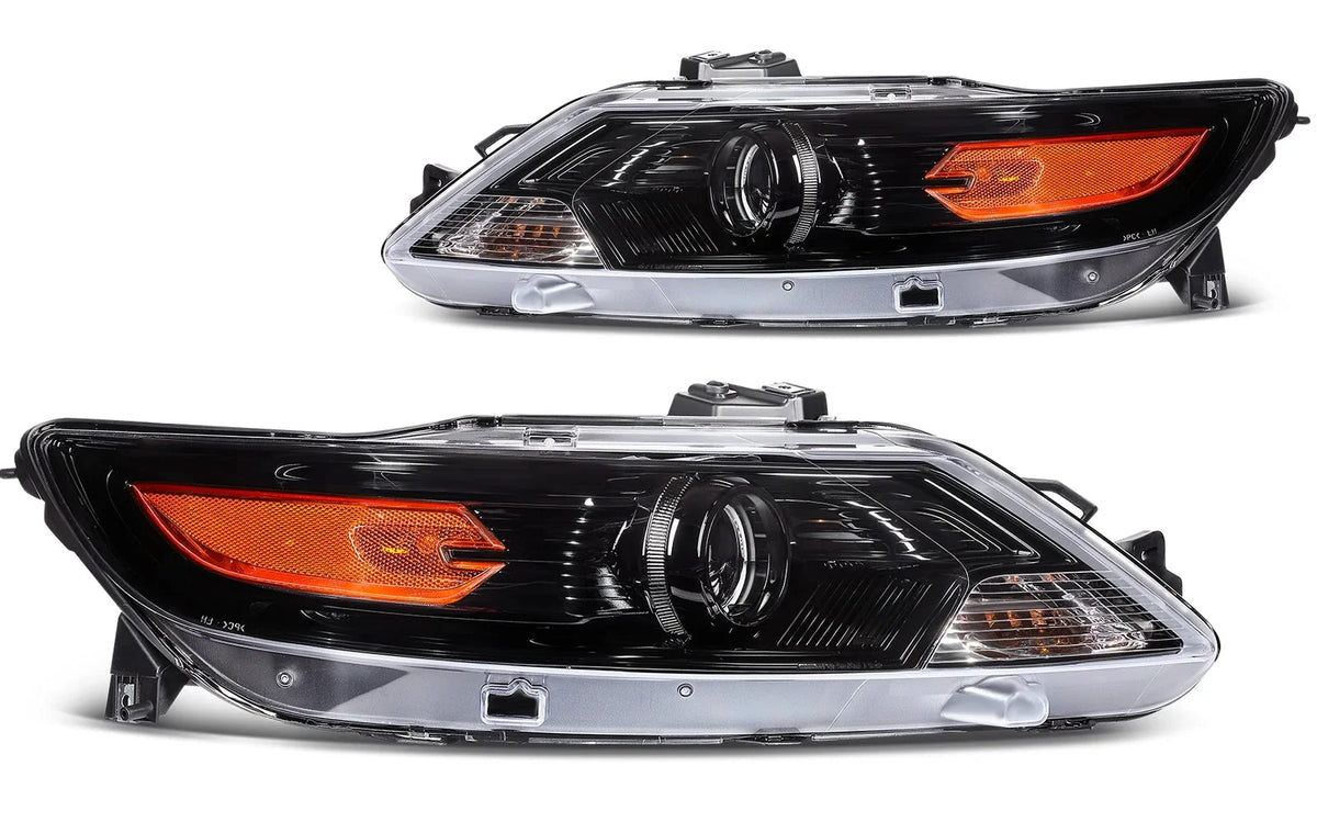2X Headlight Assembly for Ford Taurus (2010–2012) Black Projector