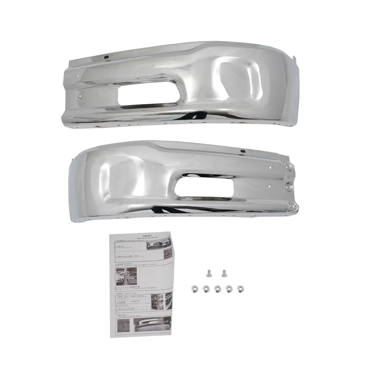 Front Bumper w/o Fog Light & Sensor Holes - Chrome for Ram 1500 (2013–2018)