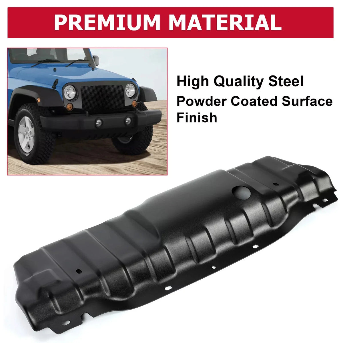 Bumper Protection Skid Plate for Jeep Wrangler JK (2007-2018)