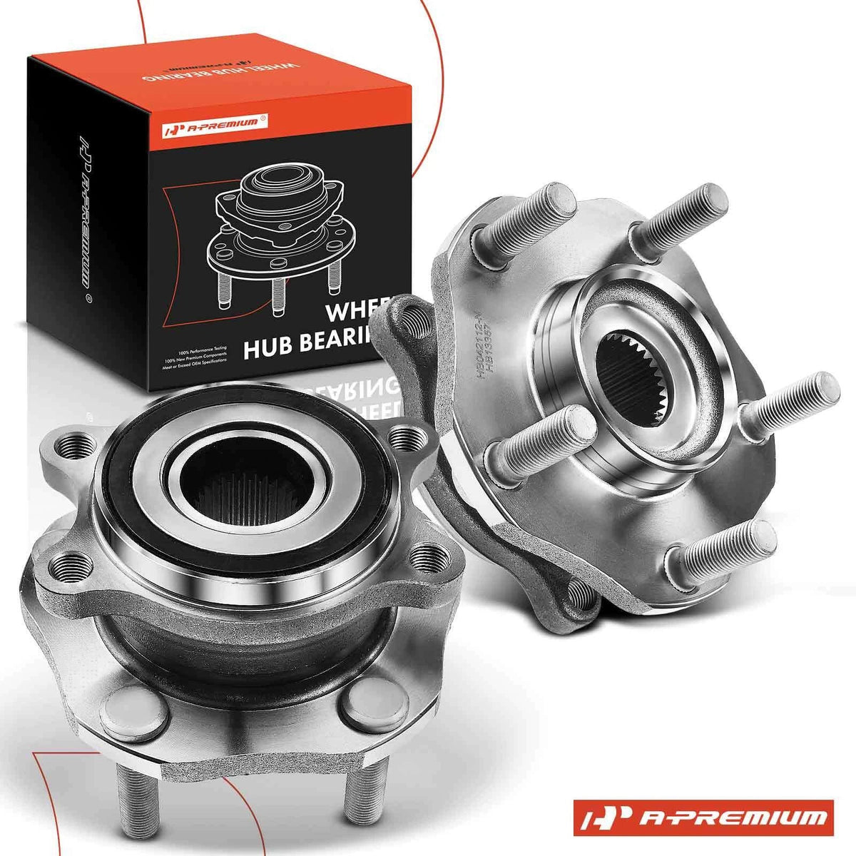 2X Front Wheel Hub & Bearing Assembly for Nissan Rogue (2014–2020)