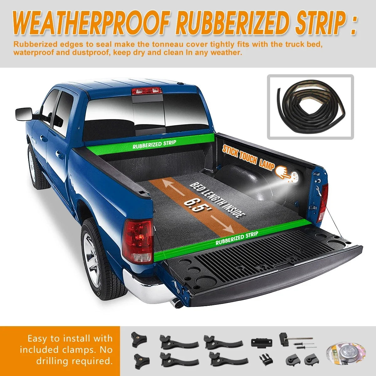 Hard Tri-Fold Tonneau Cover for Silverado/Sierra (1999–2007) 6.5ft Bed