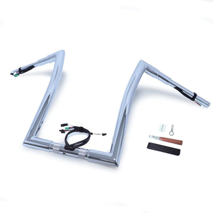 Prewired Chrome Handlebar 1.5" 32mm 16" for 2015 Harley Road Glide