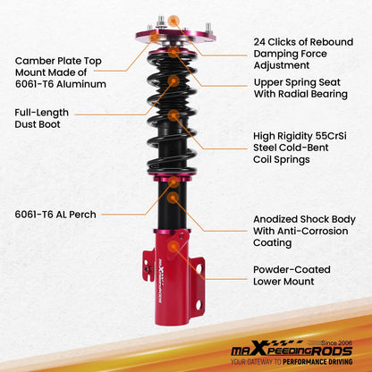 Dampers Adjustable Coilovers for Toyota Camry 2007 to 2011