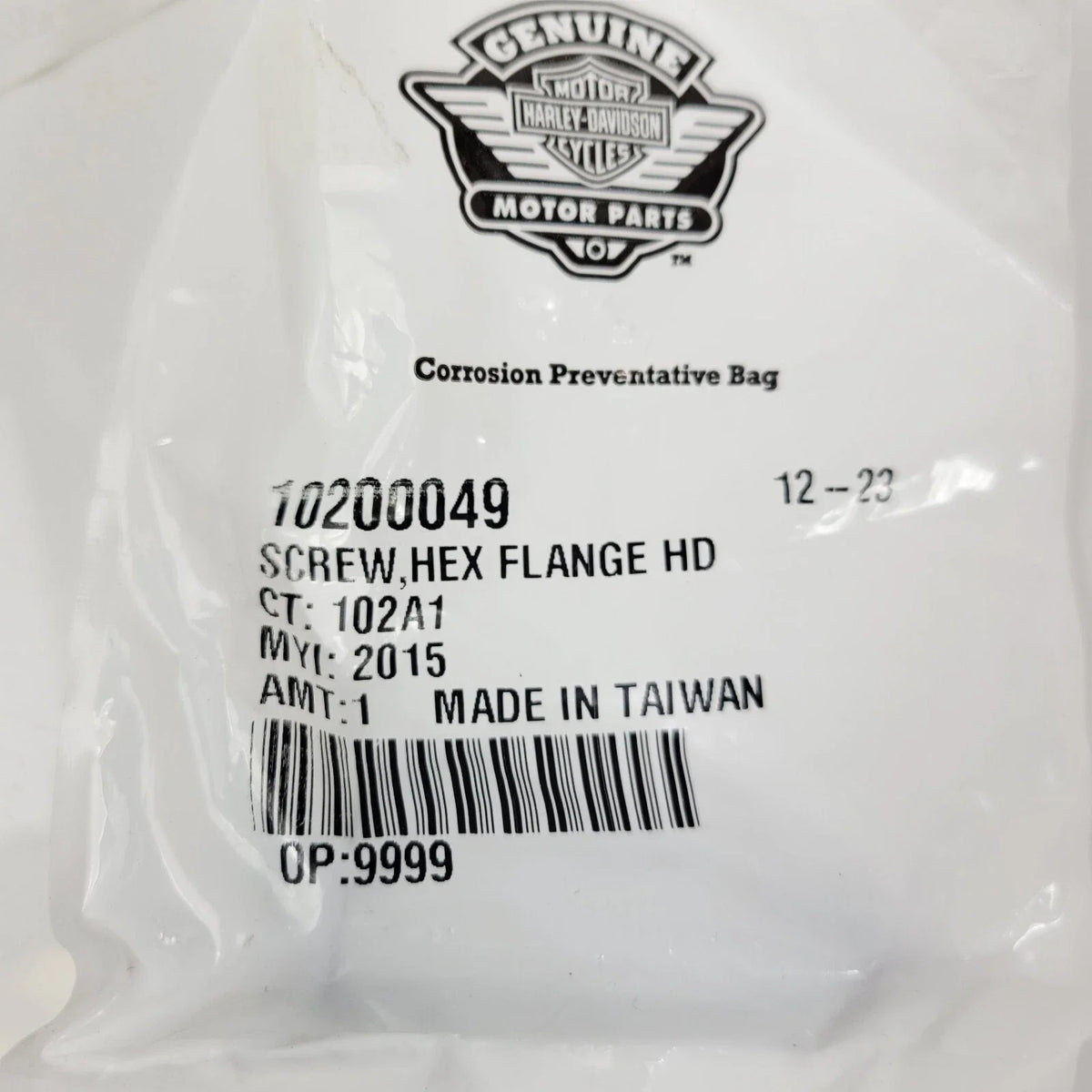 Hex Flange Screw (Part No. HD 10200049) for Harley-Davidson