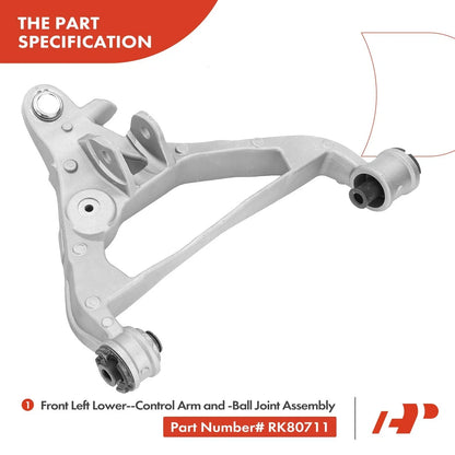 2X Front Control Arms with Ball Joints for Ford Expedition