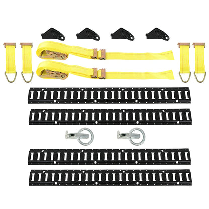 4-Piece E Track Tie Down Rail Kit for Vans & Trailers