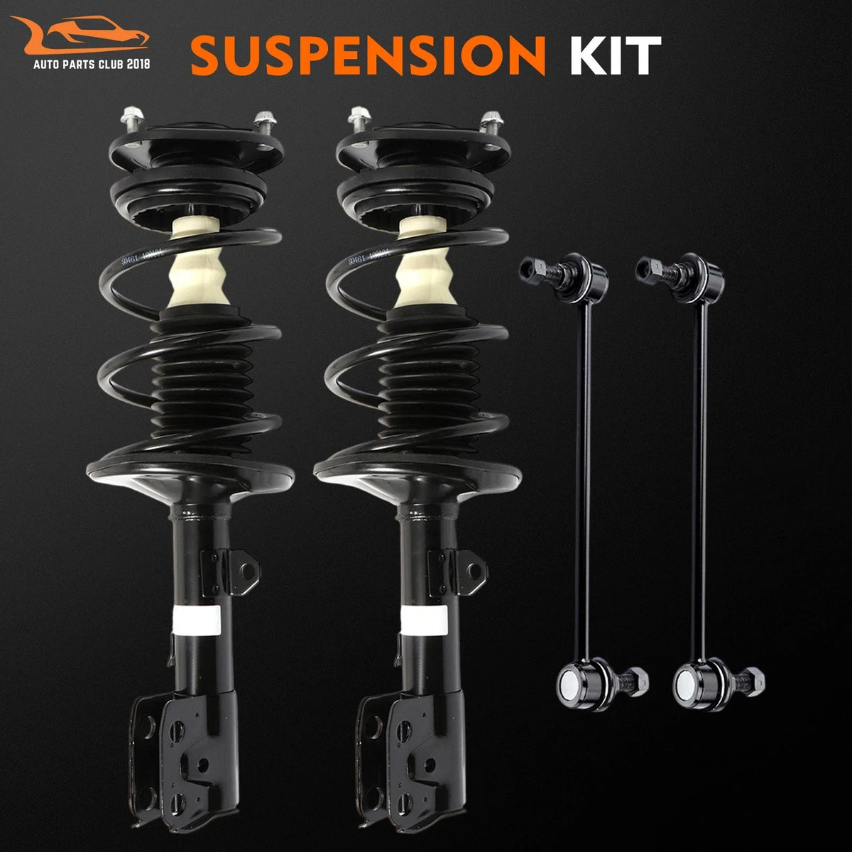 Front Complete Struts & Sway Bar End Links for Toyota Corolla (2009–2013)