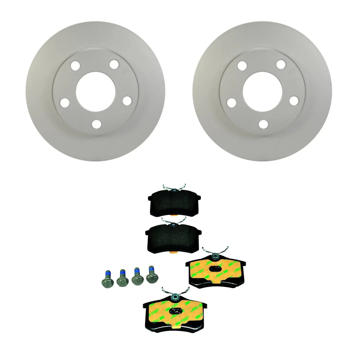 Hella Rear Rotors & Low-Met Disc Brake Pad Kit for Audi A6 Quattro (2005–2011)
