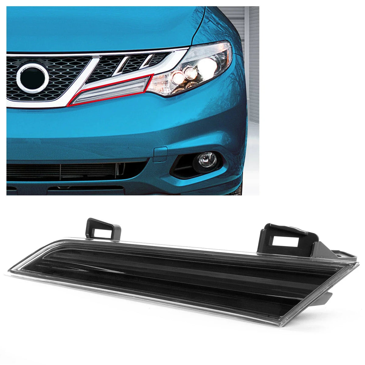 Left Reflector Panel for Headlight - Nissan Murano 2009 to 2014