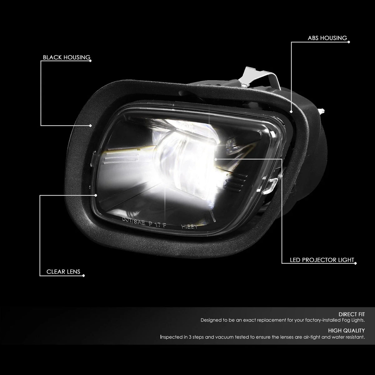 Full LED Projector Fog Lights for Freightliner Cascadia (2008–2017)