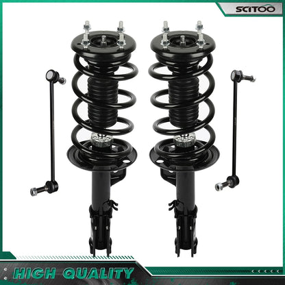 Front Struts and Sway Bar Links with Coil Springs for 2013-2018 Explorer