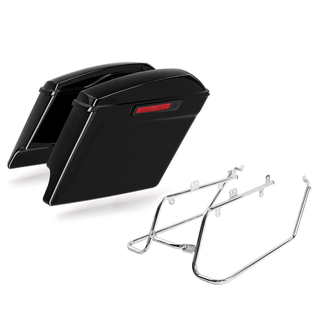 Hard Saddlebags with Conversion Bracket for Dyna Street Bob 2008-2017