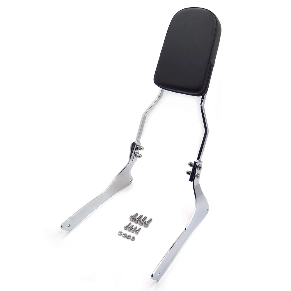 Chrome Flame Sissy Bar Backrest Pad for Suzuki Boulevard C90/VL1500