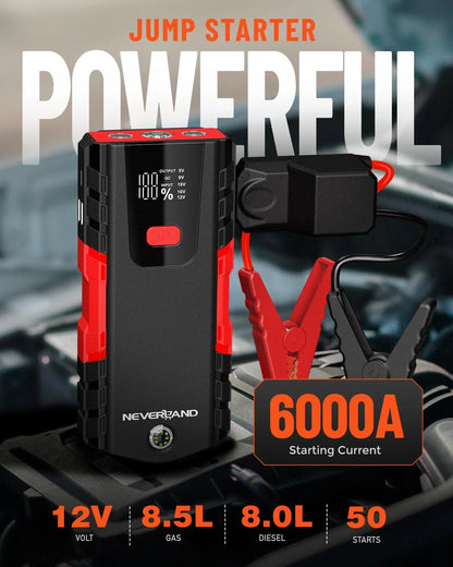Car Battery Jump Starter for Universal Use (100000mAh, 4 Modes)