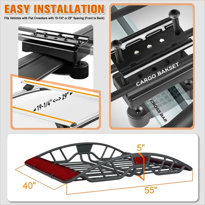 Cargo Box for Luggage - Universal Fit (55" L x 40" W x 5" H)