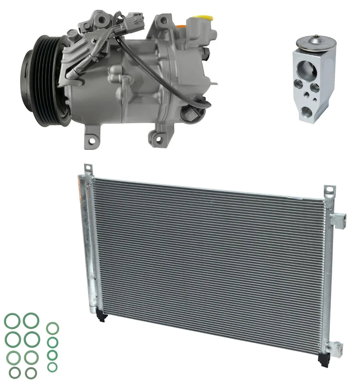 AC Compressor Kit With Condenser Replacement for Nissan Rogue 2.5L (2016–2016)