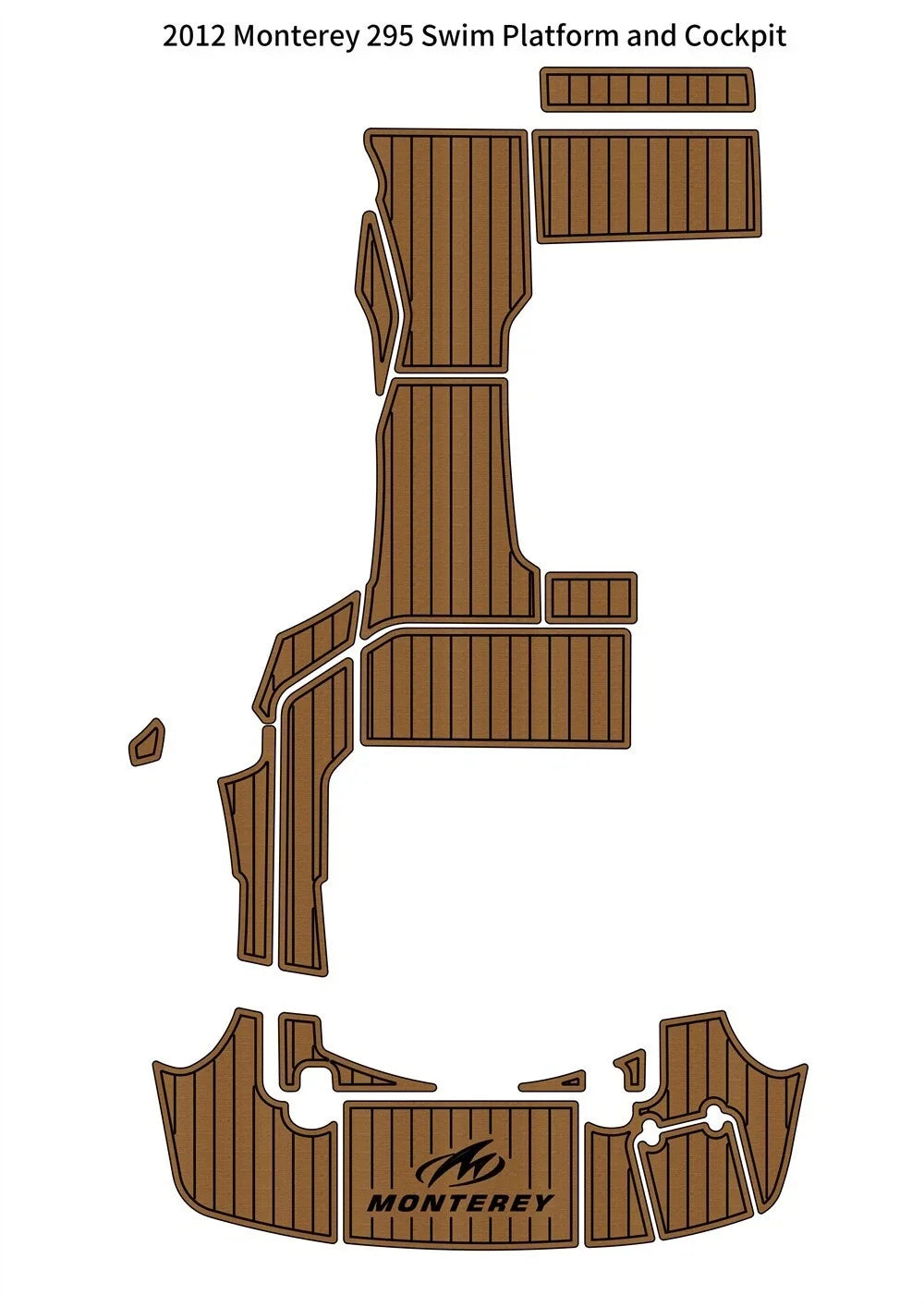 EVA Foam Teak Deck Floor Mat for Monterey 295 (2012)