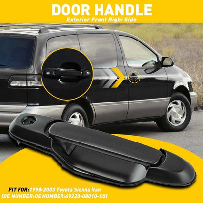 RH Front Door Handle in Black for 1998–2003 Toyota Sienna