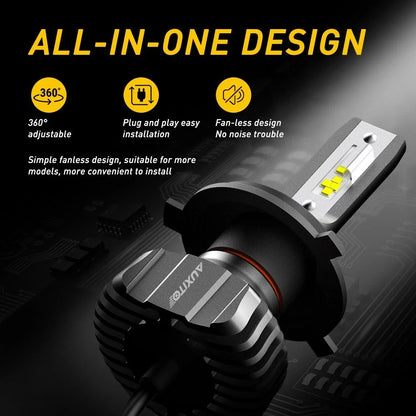 LED Headlight Kit H4 HB2 9003 (6500K) by AUXITO for B7 EXV
