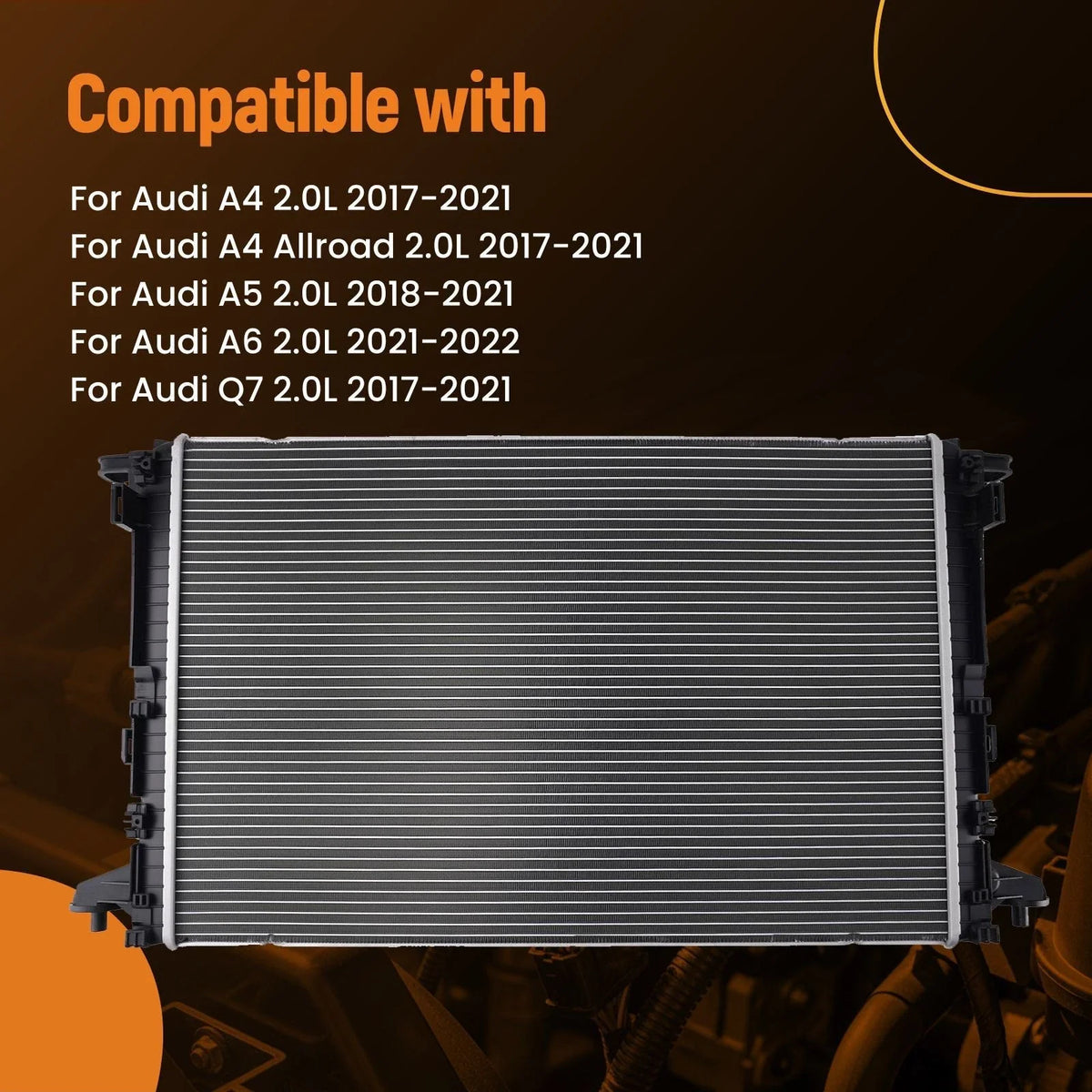 Aluminum Radiator CU13665 for Audi A4 Allroad/Q7 2017-2021