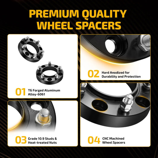 Set of 4 Wheel Spacers 1.25 inch Hubcentric 5x150 for Toyota Tundra Lexus LX470 (2000–2023)