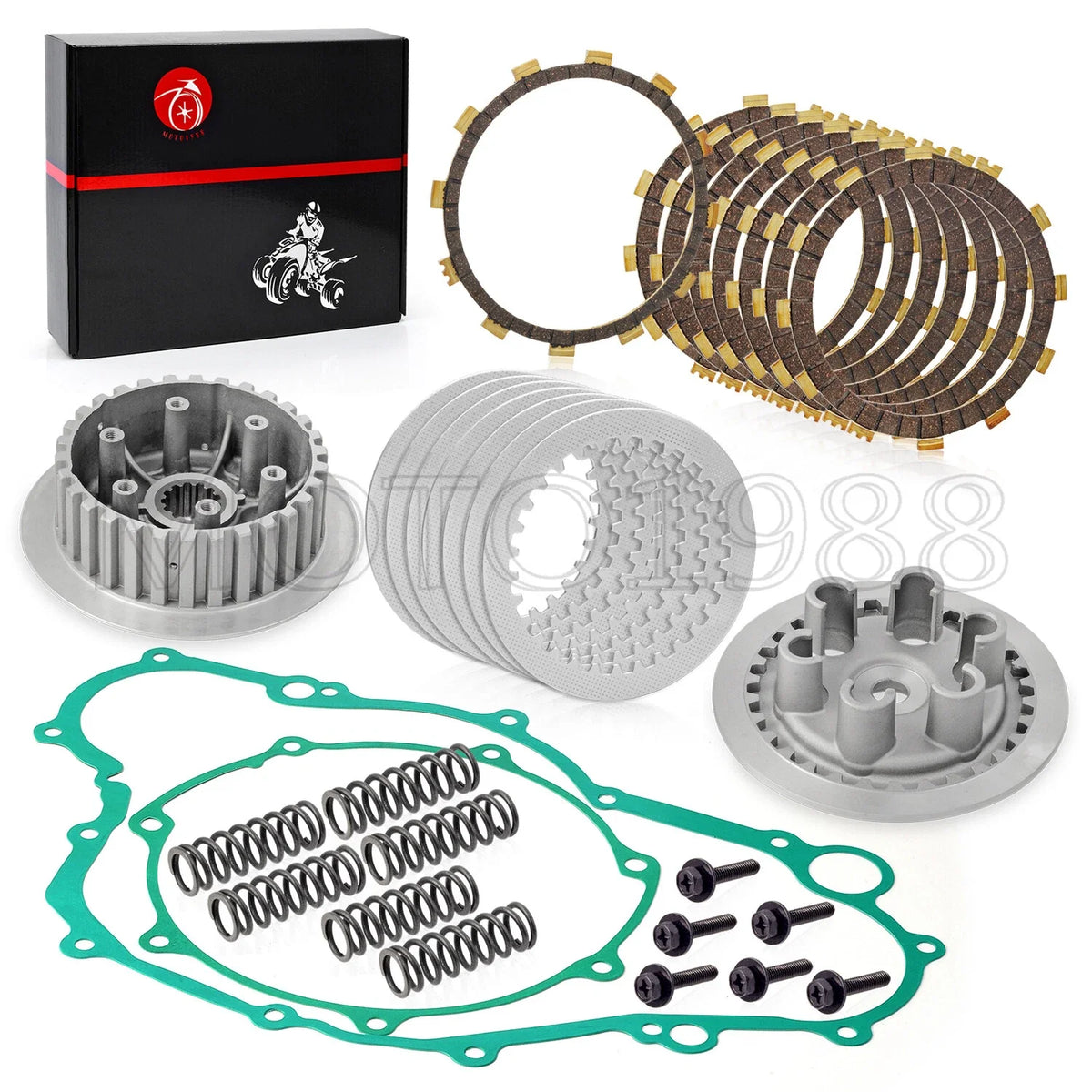 Center Hub & Pressure Plate Clutch Kit for Yamaha YFZ450 2006-2009, 2012-2013