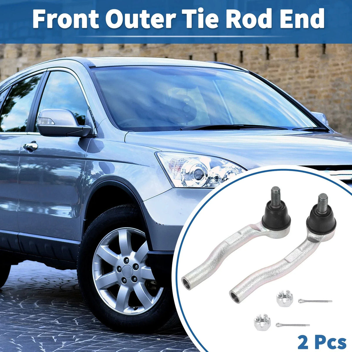 2pcs Front Outer Tie Rod Ends for Honda CR-V (2012–2018) No. 53540T0AA01