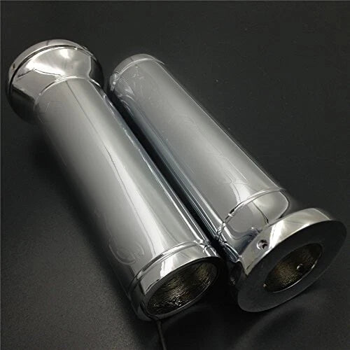 Custom Chrome Aluminum Handlebar Grips 22mm for Yamaha YZF-R6 (2006–2023)