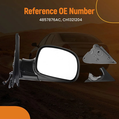 Right Rear View Mirror for Dodge Caravan SXT (2004–2007) Black Manual Fold