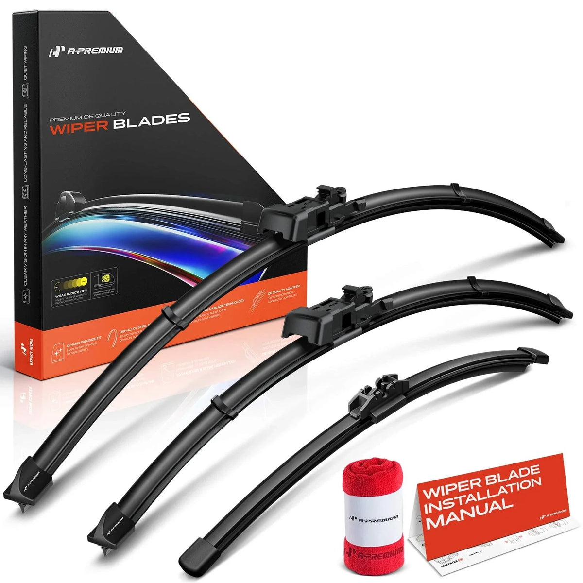 Set of 3 Windshield Wiper Blades for Ford Explorer (2011–2019)