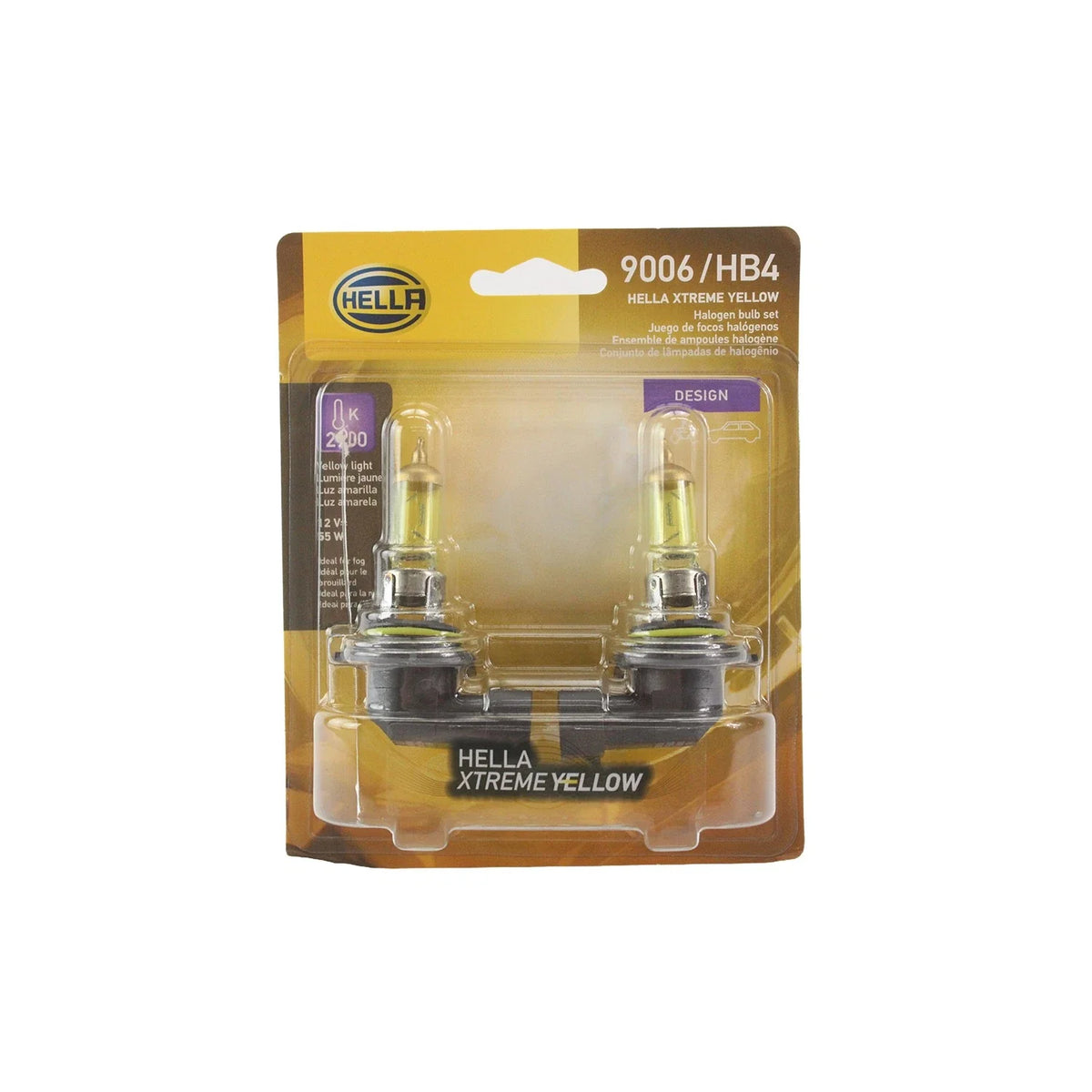 Hella 9006 YL Light Bulb - Multi-Purpose for Various Cars