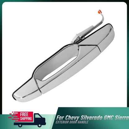 Exterior Chrome Door Handle Left Rear for Chevy Silverado 2500 3500 (07-14)