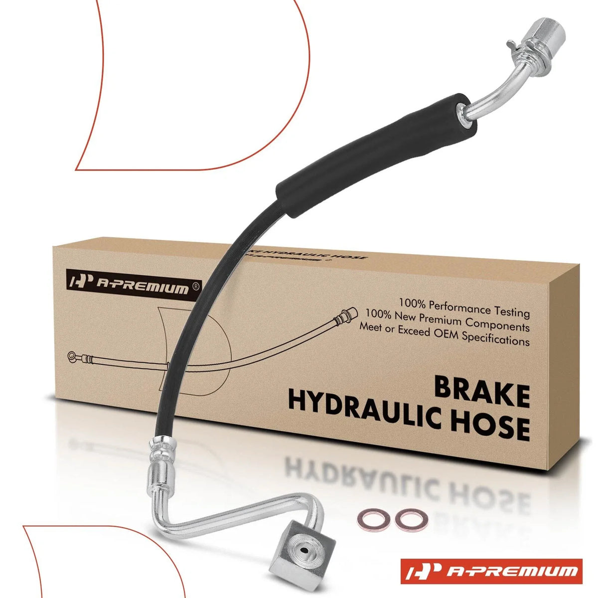 Front Right Brake Hydraulic Hose for Ford Flex Taurus Lincoln MKS MKT (2009–2019)