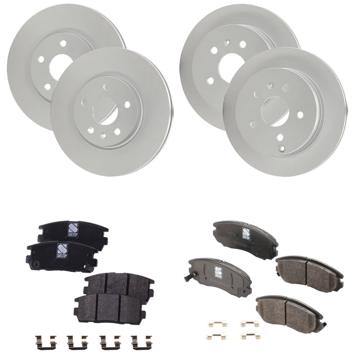 Brake Disc Rotors and Pads Kit for Chevy Equinox Terrain (2010–2017)