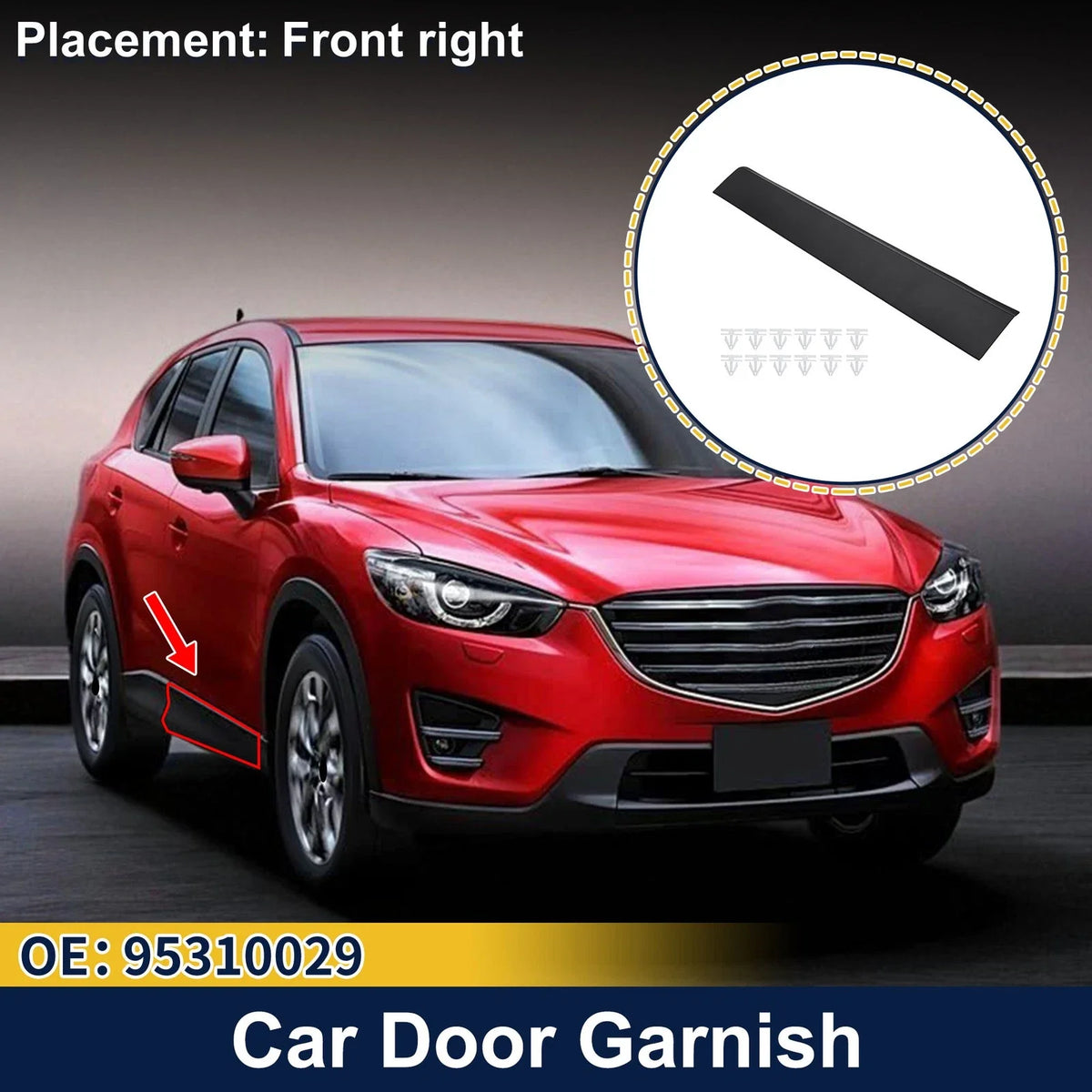 Door Side Lower Trim Front Right No. 95310029 for Buick Encore (2013–2019)