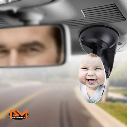 Universal Fit Adjustable Back Seat Baby Mirror (75mm)